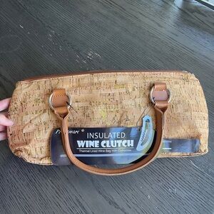 Primeware Insulated Wine Clutch Cork Pattern